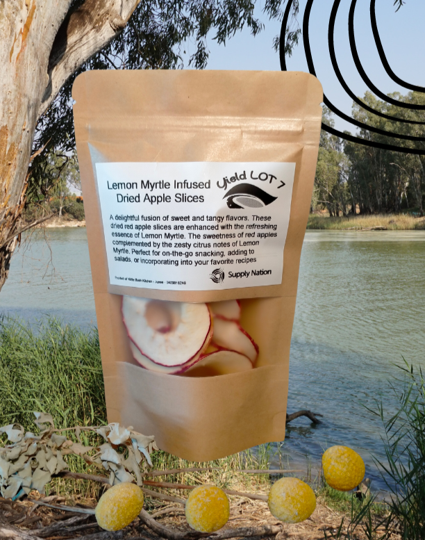 Lemon Myrtle Infused Dried Apple Slices 50g